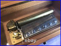 Vintage REUGE MUSIC BOX Sainte-Croix Switzerland 6/41 with 6 Songs LULLABY Works