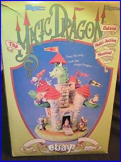 Vintage Rare Enesco Puff The Magic Dragon Multi-Action Music Box 1991 572772