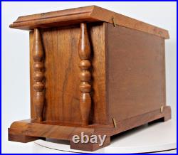 Vintage Rare THORENS AD30 Swiss Music Box, 9 Disc, 2 Stained Glass Doors, Works