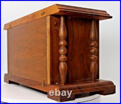 Vintage Rare THORENS AD30 Swiss Music Box, 9 Disc, 2 Stained Glass Doors, Works