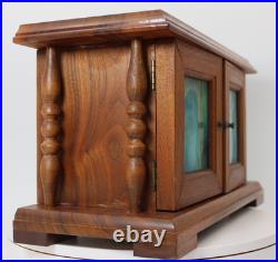 Vintage Rare THORENS AD30 Swiss Music Box, 9 Disc, 2 Stained Glass Doors, Works