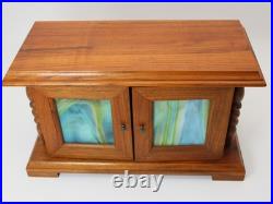 Vintage Rare THORENS AD30 Swiss Music Box, 9 Disc, 2 Stained Glass Doors, Works