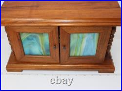 Vintage Rare THORENS AD30 Swiss Music Box, 9 Disc, 2 Stained Glass Doors, Works