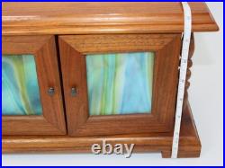 Vintage Rare THORENS AD30 Swiss Music Box, 9 Disc, 2 Stained Glass Doors, Works