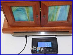 Vintage Rare THORENS AD30 Swiss Music Box, 9 Disc, 2 Stained Glass Doors, Works