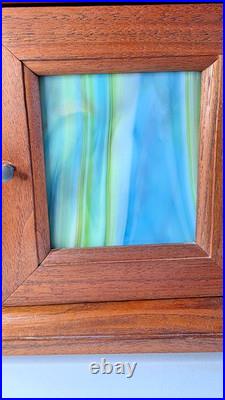 Vintage Rare THORENS AD30 Swiss Music Box, 9 Disc, 2 Stained Glass Doors, Works