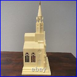 Vintage Raylite Electric Corp. Lighted Musical Church Plays Silent Night