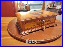 Vintage Reuge 35349 Switzerland Mozart Inlaid Portrait Music Box 72/3