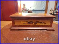 Vintage Reuge 35349 Switzerland Mozart Inlaid Portrait Music Box 72/3