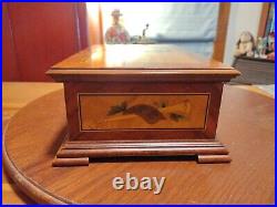 Vintage Reuge 35349 Switzerland Mozart Inlaid Portrait Music Box 72/3