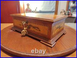 Vintage Reuge 35349 Switzerland Mozart Inlaid Portrait Music Box 72/3