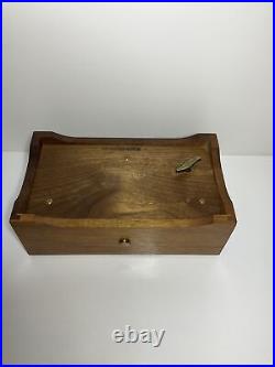 Vintage Reuge 72 note music box 3 songs Switzerland Solid walnut Box Gorgeous