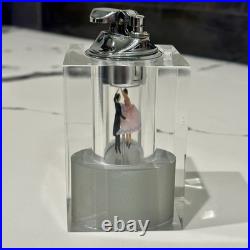 Vintage Reuge Automaton Dancing Couple Music Box With Lighter Works(watch Video)