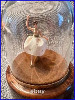 Vintage Reuge Ballerina Domed Music Box 5 Kiss Waltz Works Perfectly Vintage Reuge Ballerina Domed Music Box 5 Kiss Waltz Works Perfectly