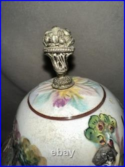 Vintage Reuge Capodimonte Italy Cherub Music Carousel Cigarette/Lipstick Holder