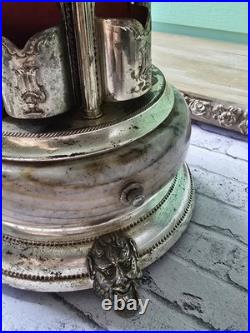 Vintage Reuge Carousel Lipstic Cigarette Style Marble Music Box Italy