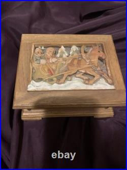 Vintage Reuge Christmas Themed Music Box Dr Zhviago Lara's Theme Swiss Working