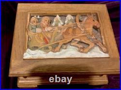 Vintage Reuge Christmas Themed Music Box Dr Zhviago Lara's Theme Swiss Working