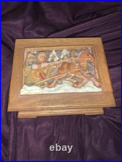 Vintage Reuge Christmas Themed Music Box Dr Zhviago Lara's Theme Swiss Working