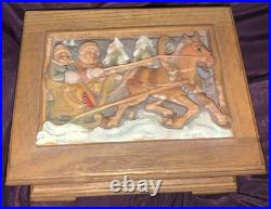 Vintage Reuge Christmas Themed Music Box Dr Zhviago Lara's Theme Swiss Working