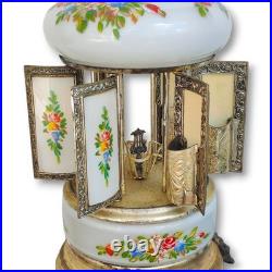 Vintage Reuge Cigarette Lipstick Carousel Music Box Speak Softly Love Italy READ