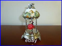 Vintage Reuge Dancing Ballerina Music Box Automaton With Lighter (watch Video)