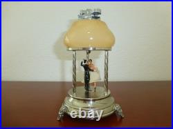 Vintage Reuge Dancing Ballerina Music Box Automaton With Lighter (watch Video)