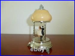 Vintage Reuge Dancing Ballerina Music Box Automaton With Lighter (watch Video)