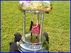 Vintage Reuge Dancing Ballerina Music Box Automaton With Lighter (watch Video)