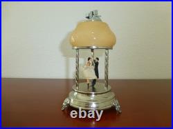 Vintage Reuge Dancing Ballerina Music Box Automaton With Lighter (watch Video)
