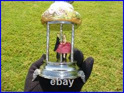 Vintage Reuge Dancing Ballerina Music Box Automaton With Lighter (watch Video)