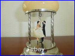 Vintage Reuge Dancing Ballerina Music Box Automaton With Lighter (watch Video)