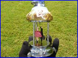 Vintage Reuge Dancing Ballerina Music Box Automaton With Lighter (watch Video)