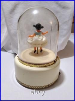 Vintage Reuge Dancing Ballerina Music Box Go To Sleep My Baby Works