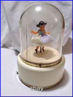 Vintage Reuge Dancing Ballerina Music Box Go To Sleep My Baby Works