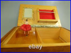 Vintage Reuge Dancing Ballerina Music Jewelry Box Restored (watch The Video)