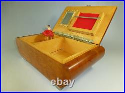 Vintage Reuge Dancing Ballerina Music Jewelry Box Restored (watch The Video)