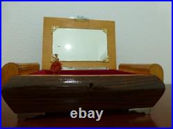 Vintage Reuge Dancing Ballerina Music Jewelry Box Wondeful Working (watch Video)