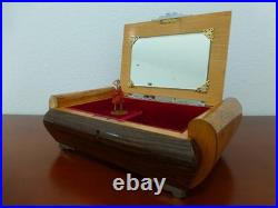 Vintage Reuge Dancing Ballerina Music Jewelry Box Wondeful Working (watch Video)