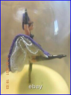 Vintage Reuge Domed Dancing French Can-can Girl Plays La Matchiche (see Video)