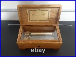 Vintage Reuge Hardwood 3/72 3 Songs 72 Notes Swiss Music Box Working And Clean