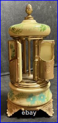 Vintage Reuge Italy Music Carousel Cigarette Lipstick Holder