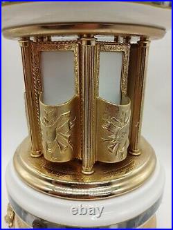 Vintage Reuge Lipstick Cigarette Music Box Carousel Made In Italy READ