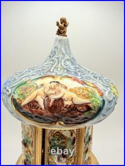 Vintage Reuge Lipstick Cigarette Music Box Carousel Rare Angel Harp Dr Zhivago