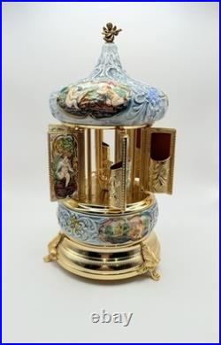 Vintage Reuge Lipstick Cigarette Music Box Carousel Rare Angel Harp Dr Zhivago