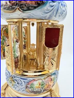 Vintage Reuge Lipstick Cigarette Music Box Carousel Rare Angel Harp Dr Zhivago