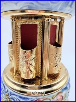 Vintage Reuge Lipstick Cigarette Music Box Carousel Rare Angel Harp Dr Zhivago