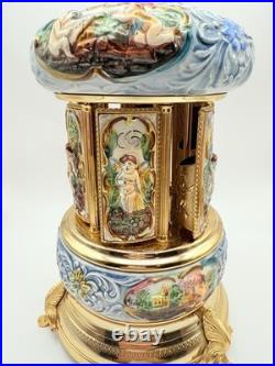Vintage Reuge Lipstick Cigarette Music Box Carousel Rare Angel Harp Dr Zhivago
