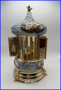 Vintage Reuge Lipstick Cigarette Music Box Carousel Rare Angel Harp Dr Zhivago