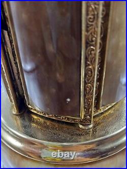 Vintage Reuge Lipstick Cigarette Music Box Carousel Rare Angel Harp, Italy